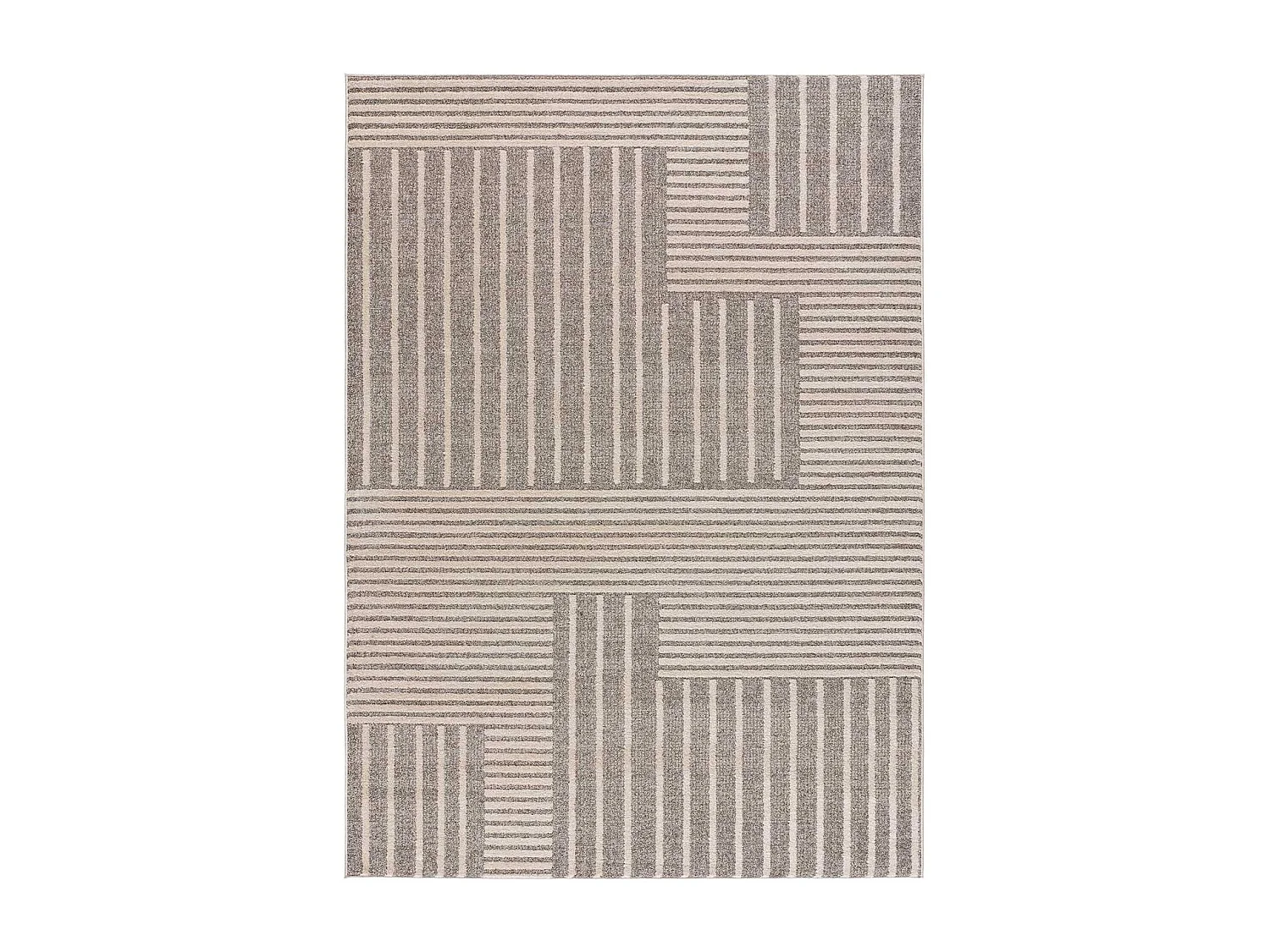 Tappeto interno - geometrico - beige - 140 x 200 cm - PAULA