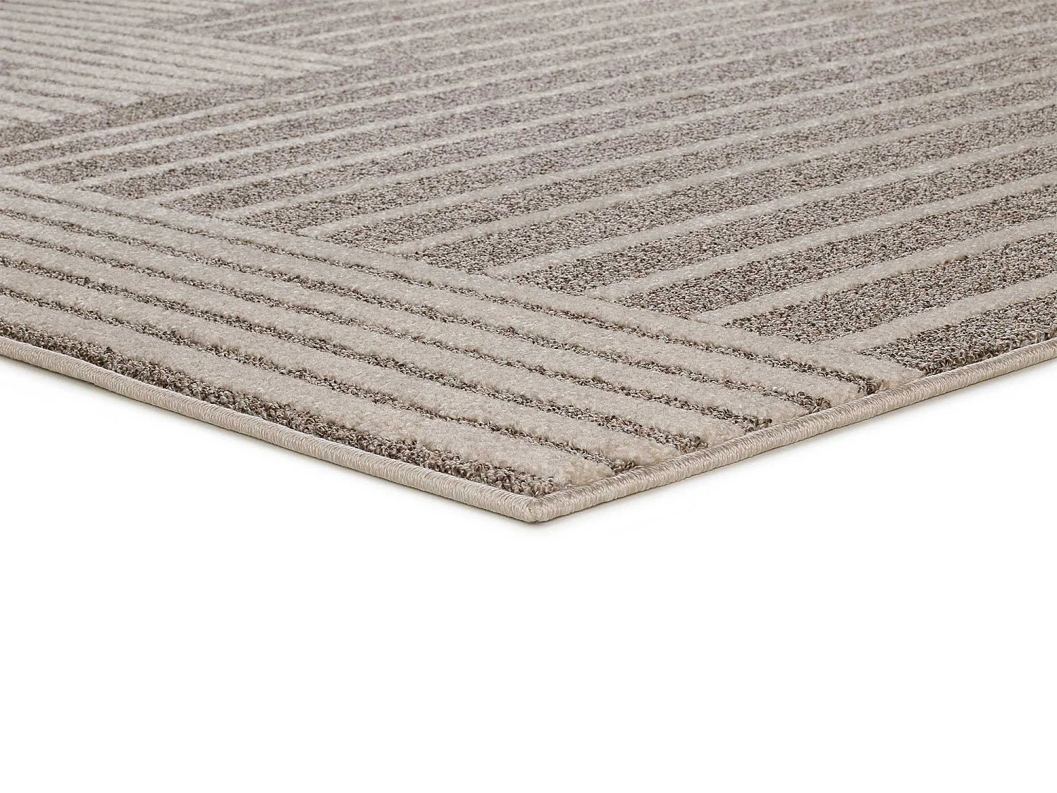 Tappeto interno - geometrico - beige - 140 x 200 cm - PAULA
