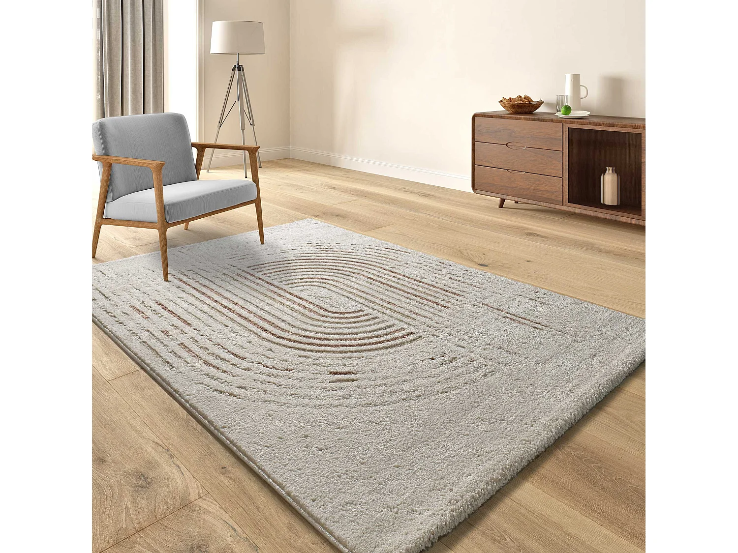 Tapete interior - escandinavo - multicolorido - 200 x 290 cm - CANDELA