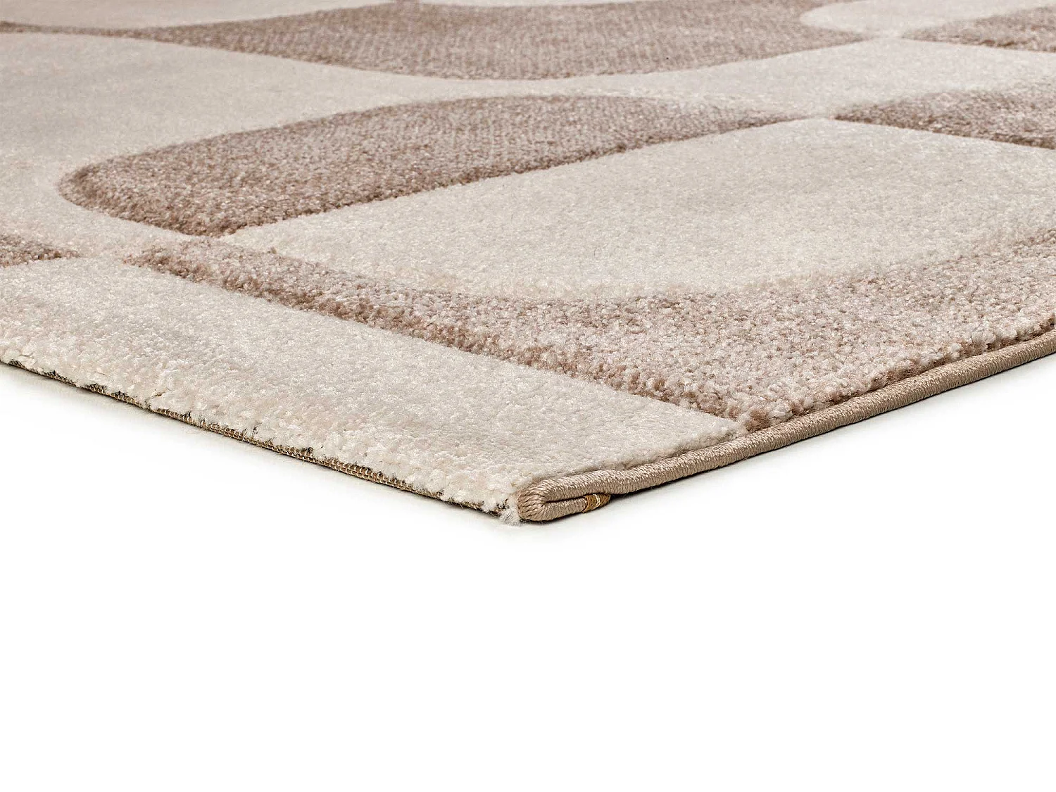 Tapis intérieur - géométrique - crème - 120 x 170 cm - LENA