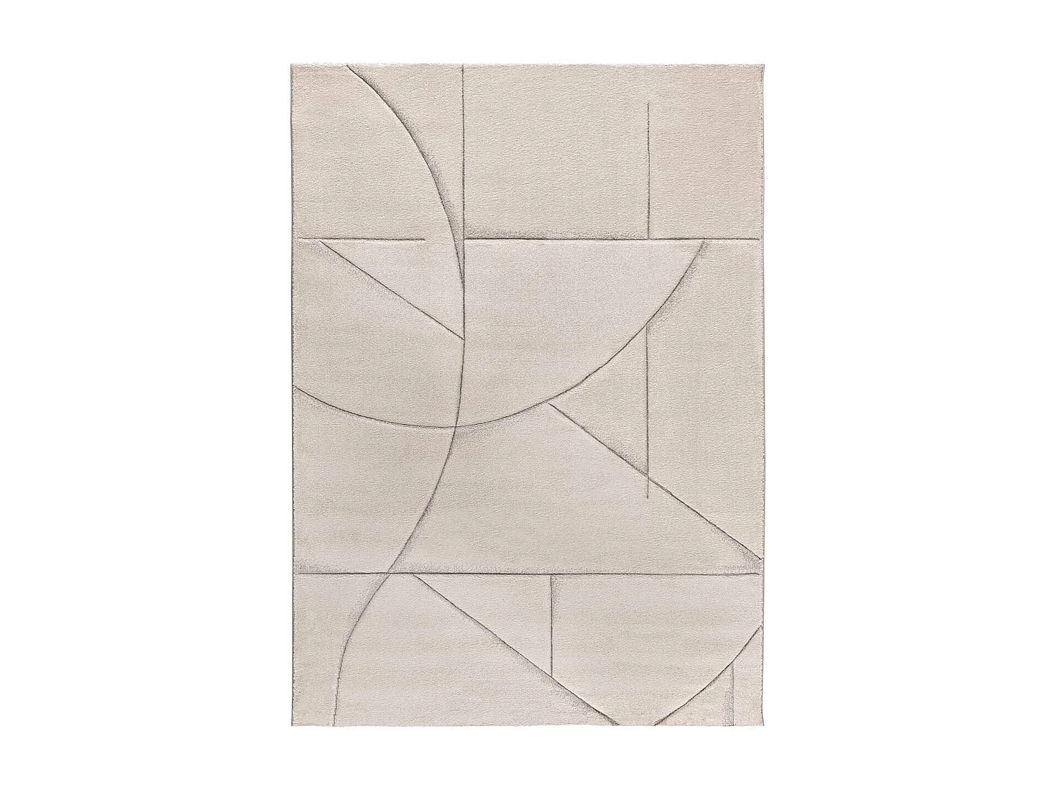 Tapis intérieur - géométrique - crème - 80 x 150 cm - LENA