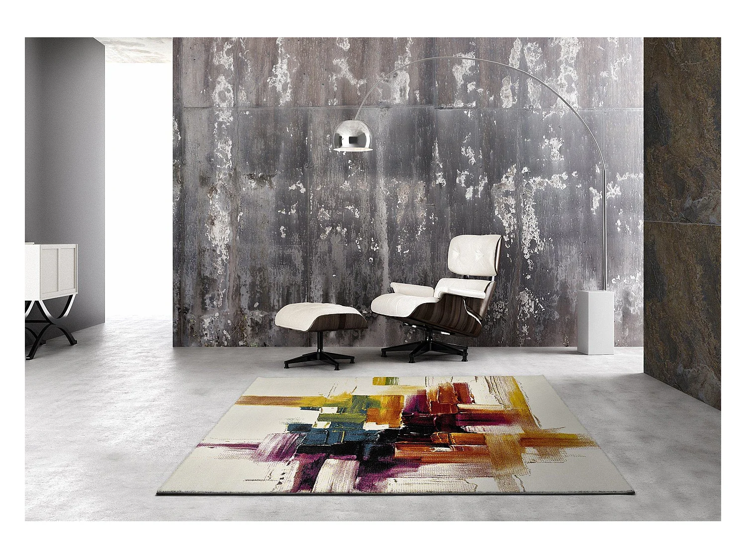 Kurzflorteppiche - abstrakt - mehrfarbig - 60x120 cm - BELIS