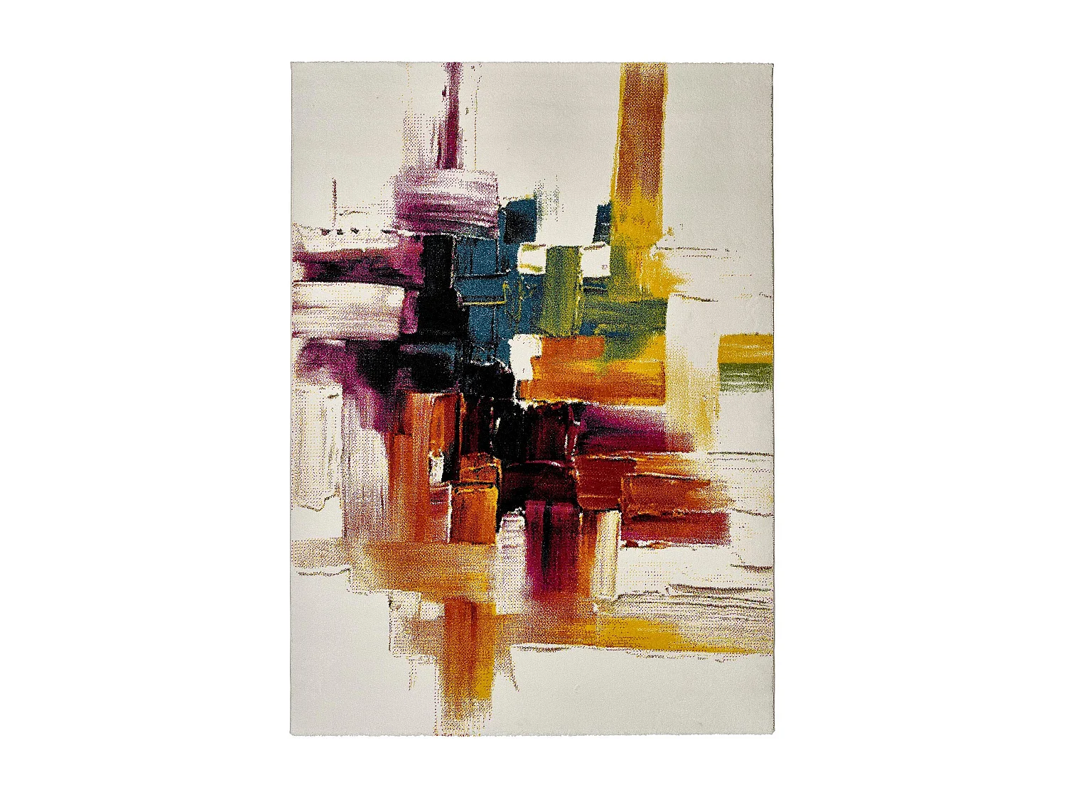 Tapis intérieur - abstrait - multicolore - 60 x 120 cm - BELIS