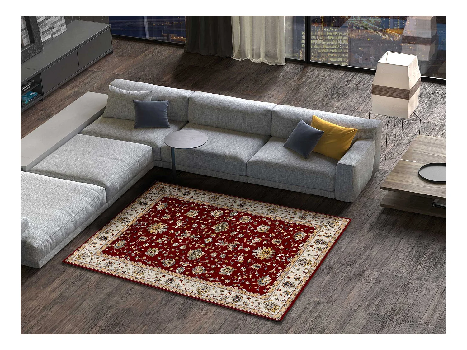 Tapis intérieur - classique - rouge - 115 x 160 cm - CLASSIC