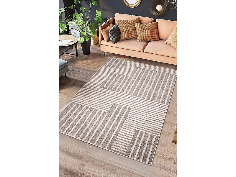 Alfombra interior  - geométrico - beige - 160 x 230 cm - PAULA