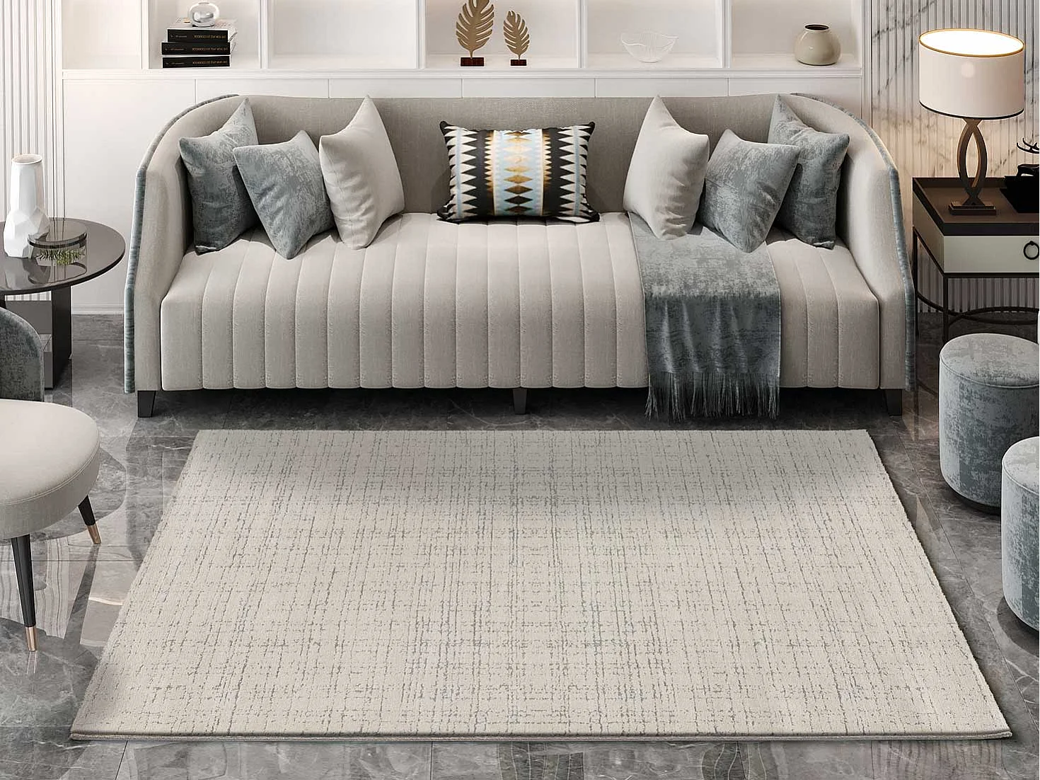 Alfombra interior  - abstracto - crema - 160 x 230 cm - HL-NATURAL