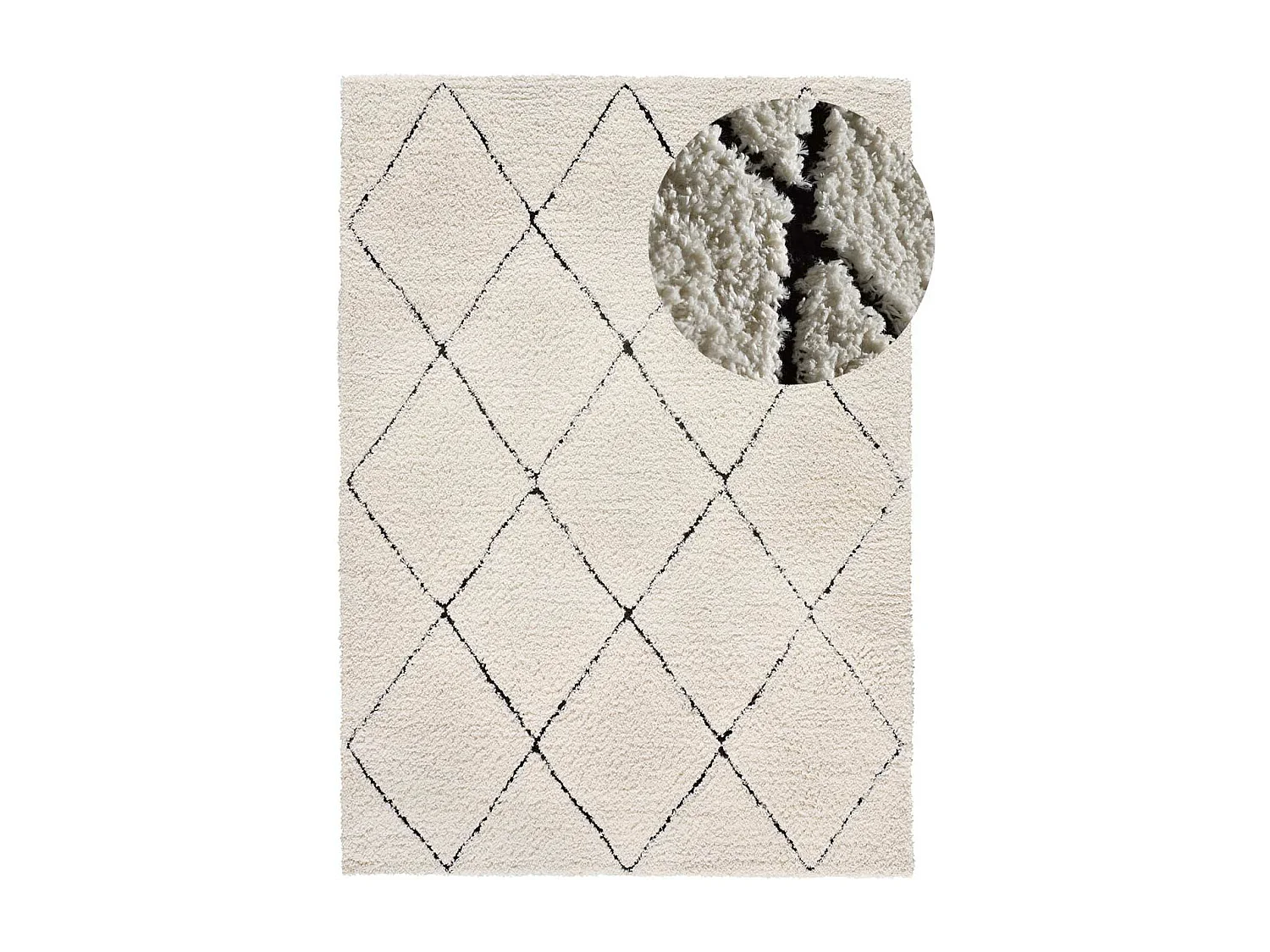 Tappeto interno - shaggy - crema - 200 x 290 cm - ATESA