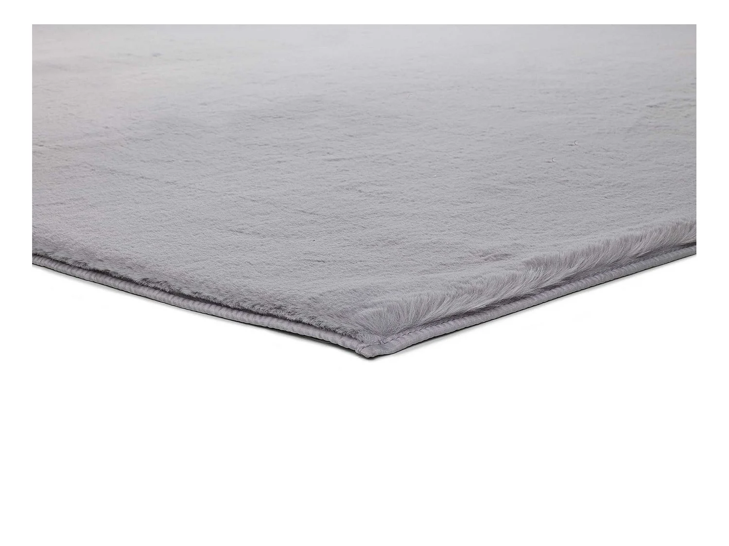 Tapis intérieur - shaggy uni - argent - 80 x 150 cm - FOX