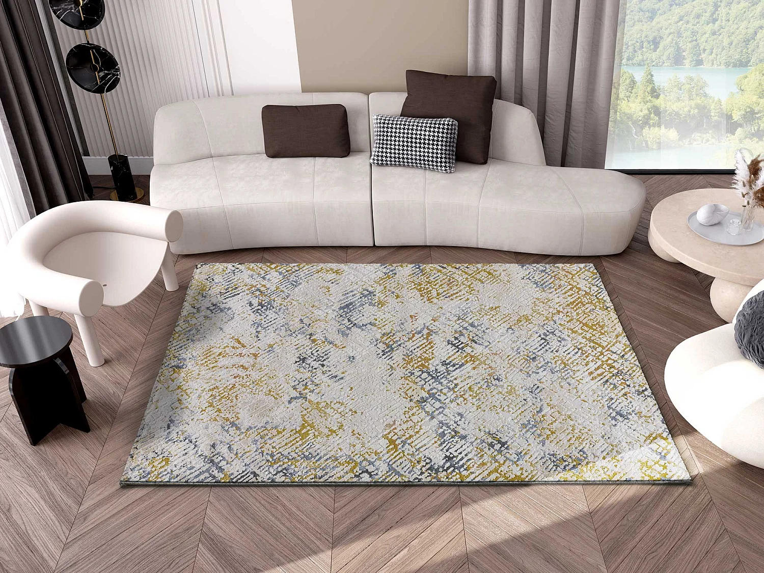 Tapis intérieur - vintage - multicolore - 192 x 290 cm - KILIS