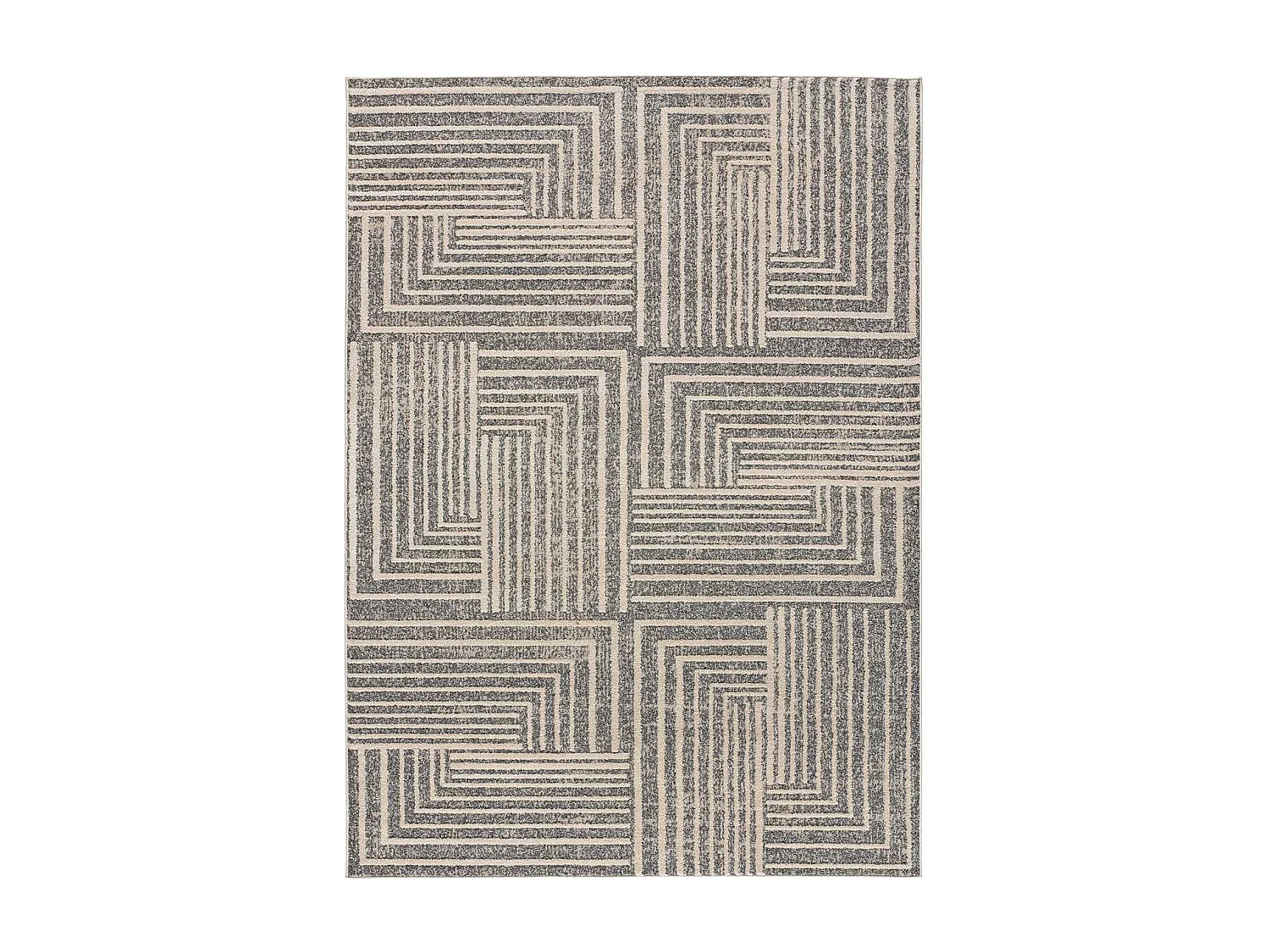 Tapis intérieur - géométrique - gris - 140 x 200 cm - PAULA