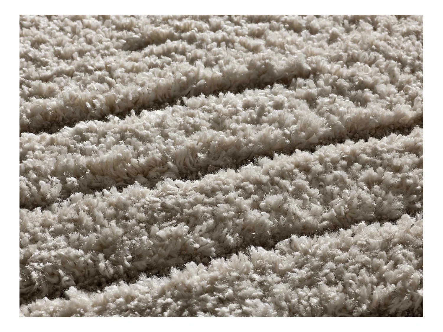 Tappeto interno - shaggy - crema - 60 x 120 cm - ATESA