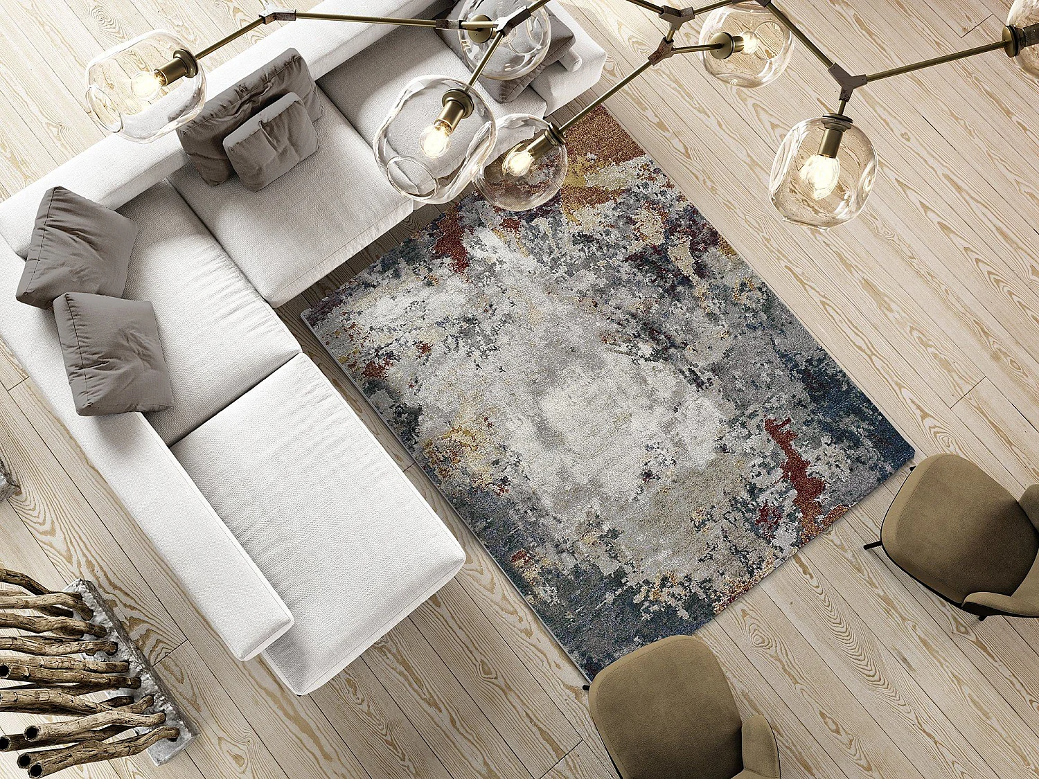 Alfombra interior  - abstracto - multicolor - 160 x 230 cm - GRAFFITI