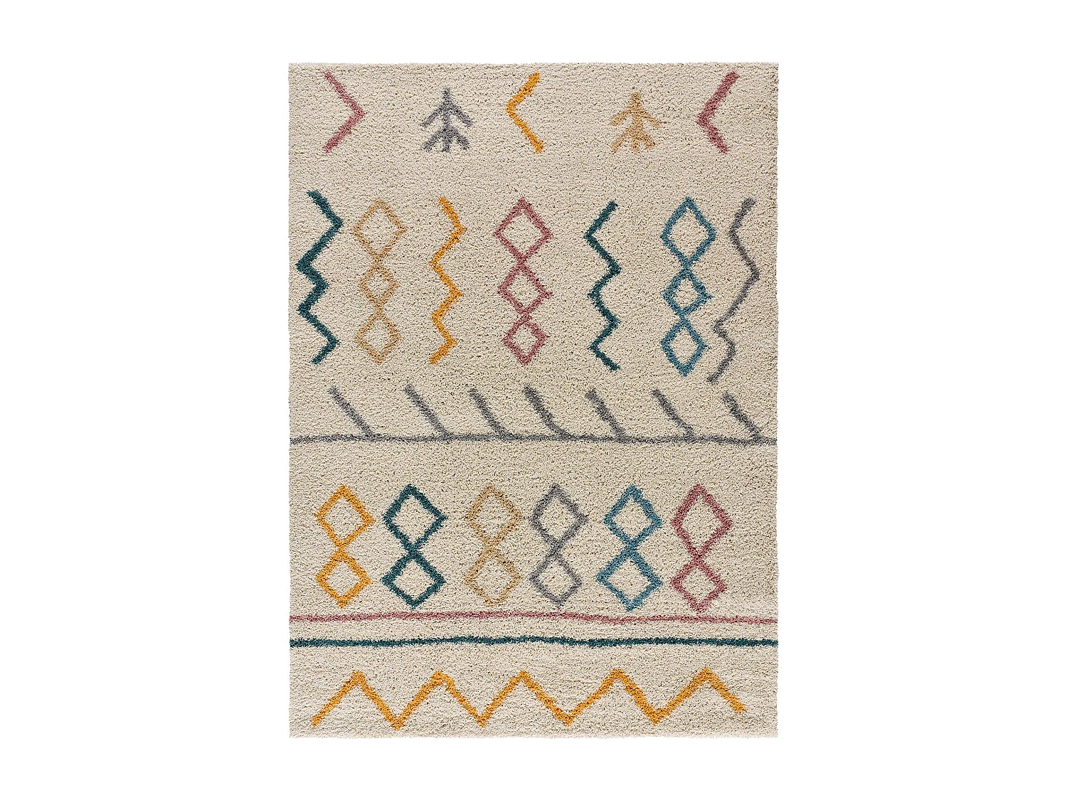 Tappeto interno - shaggy geometrico - multicolore - 160 x 230 cm - ULAI