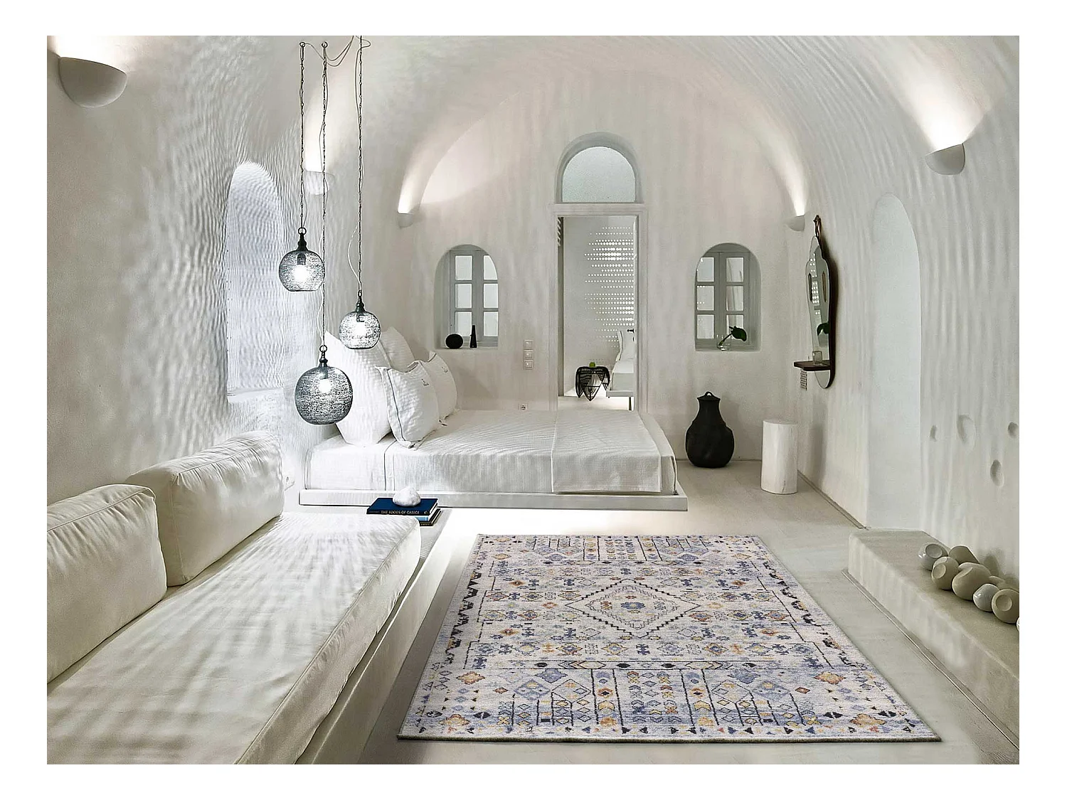Tapis intérieur - ethnique - multicolore - 200 x 290 cm - MABEL