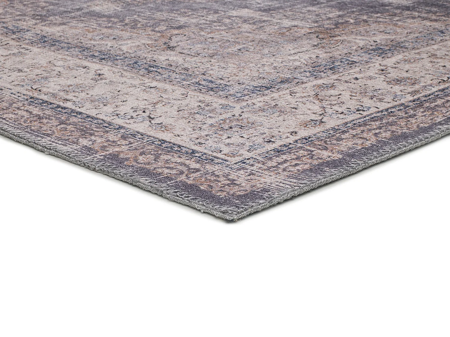Kurzflorteppich - vintage - grau - 160x230 cm - NEILA