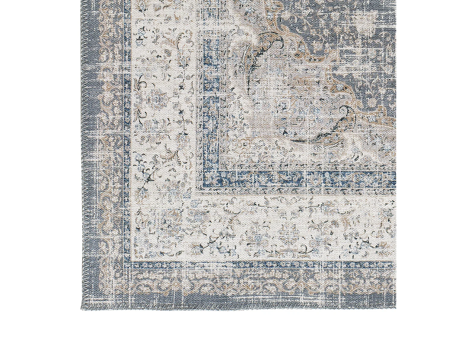 Kurzflorteppich - vintage - grau - 160x230 cm - NEILA