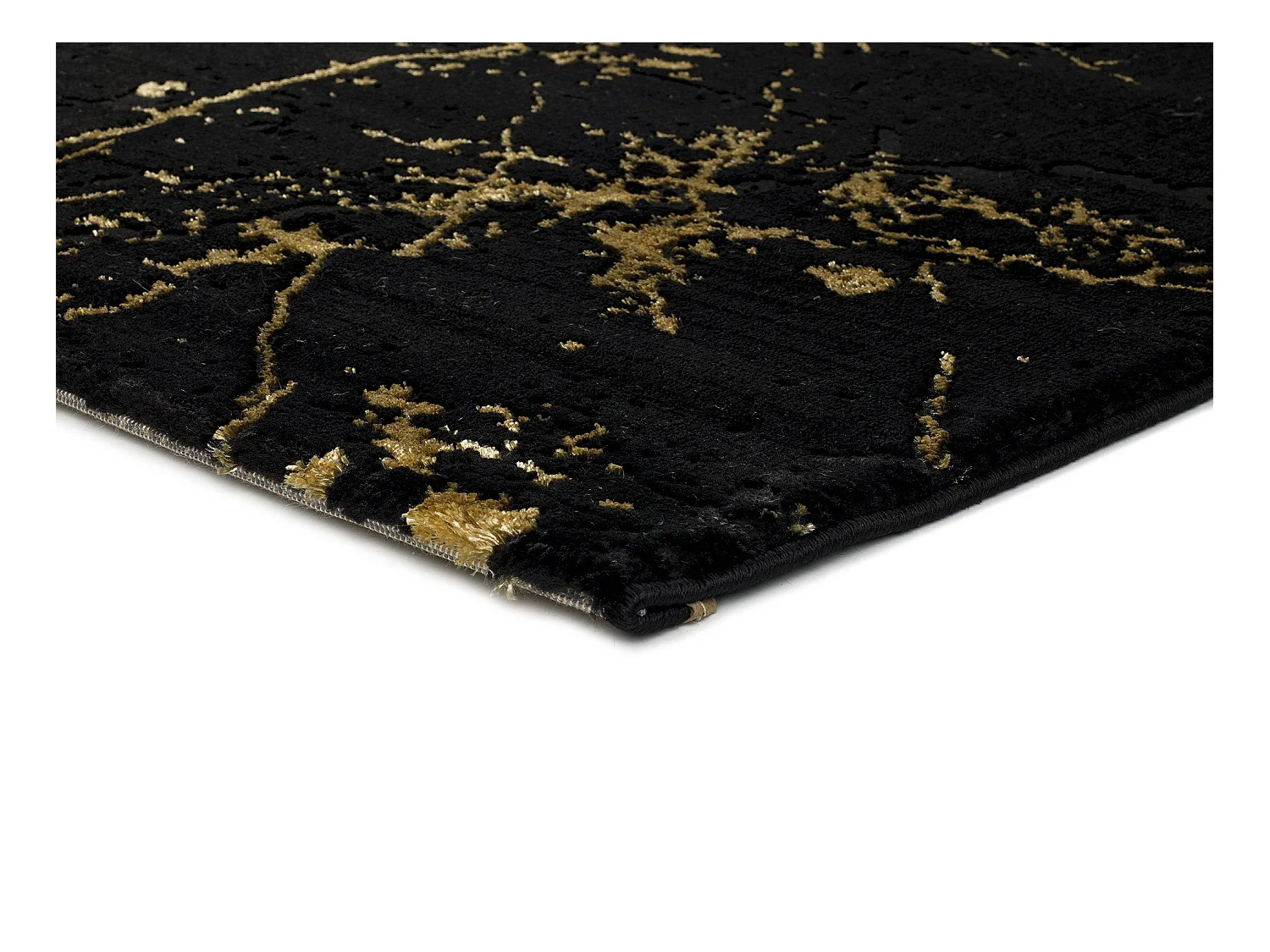 Alfombra interior  - abstracto - negro - 140 x 200 cm - GOLD