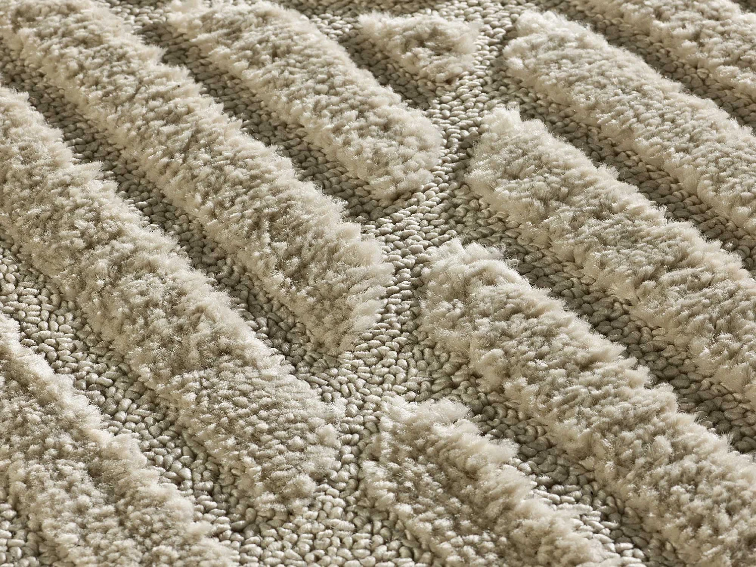 Hoogpolig tapijt - geometrisch - beige - 160x230 cm - NUMA