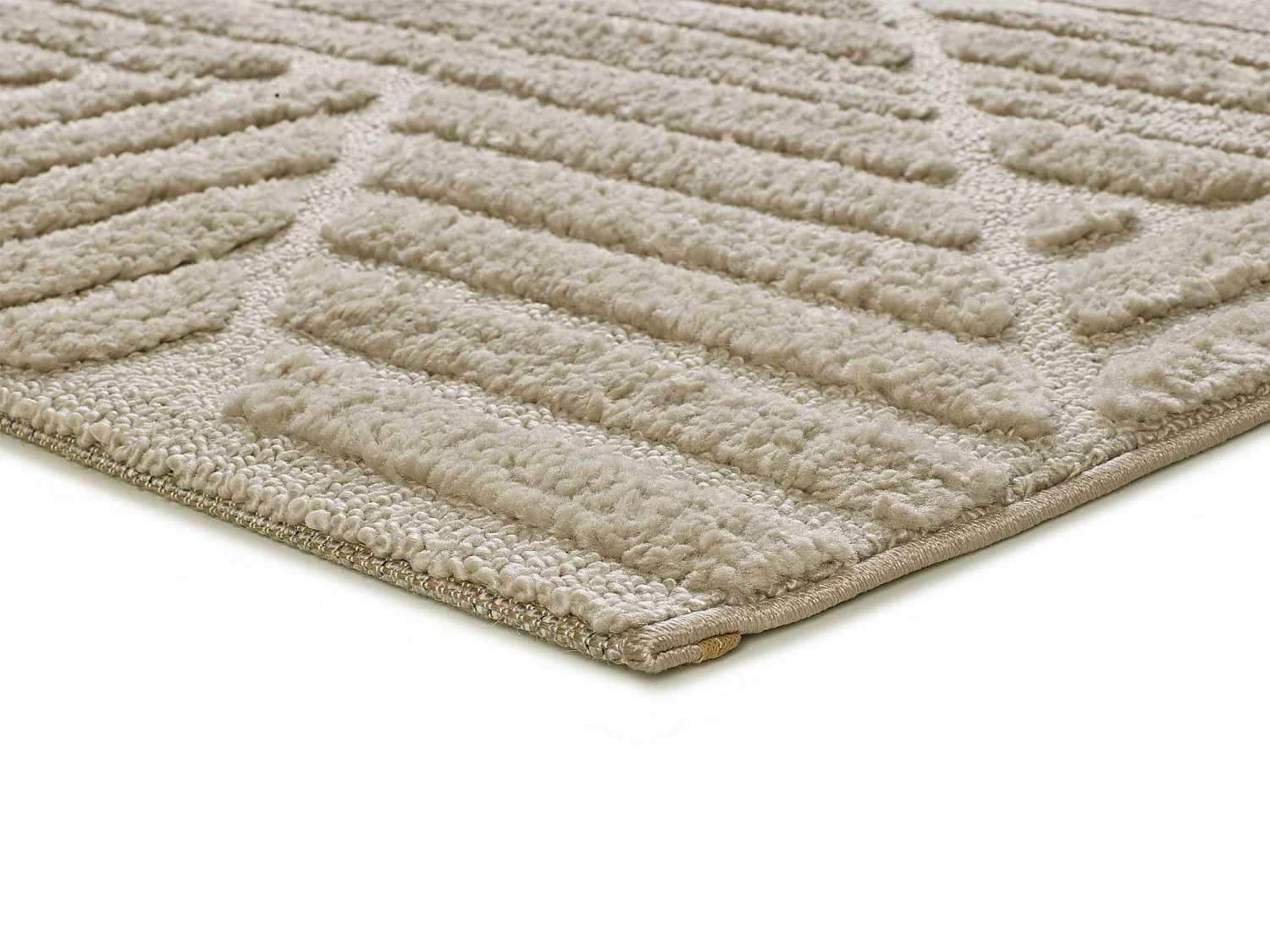 Tapis intérieur - géométrique - beige - 160 x 230 cm - NUMA