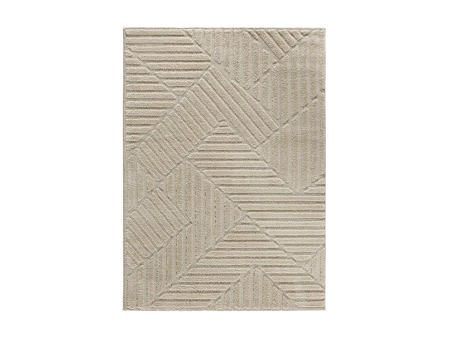 Alfombra interior  - geométrico - beige - 120 x 170 cm - NUMA