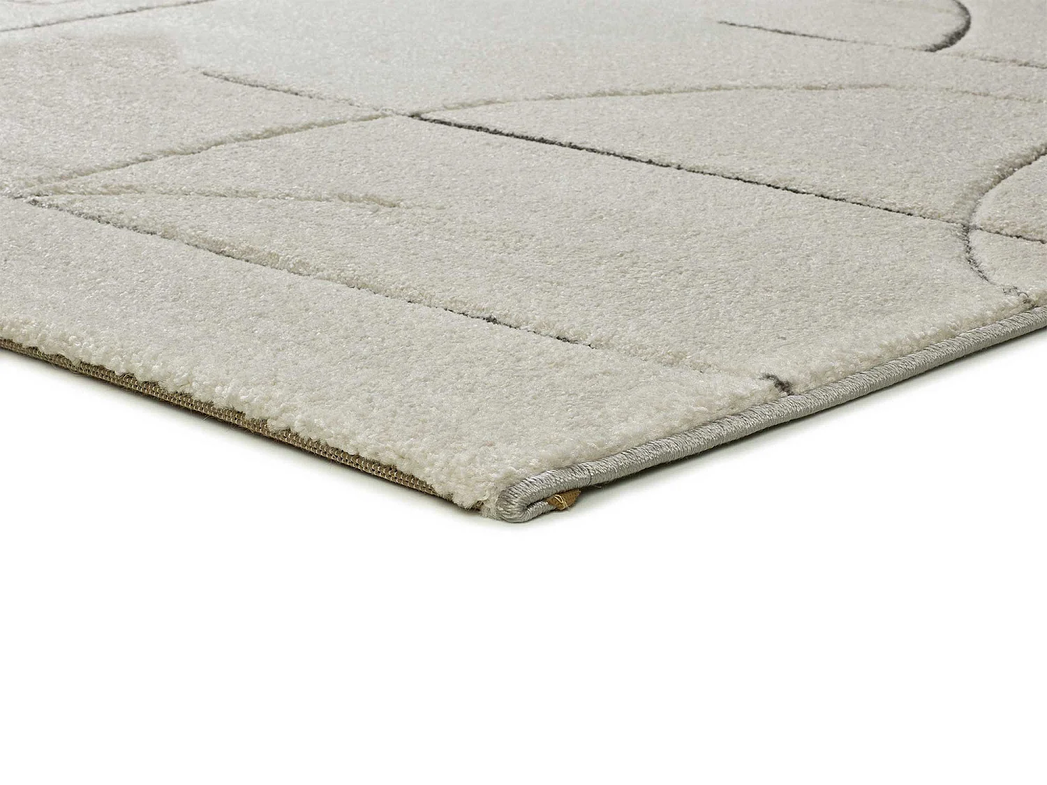 Alfombra interior  - geométrico - crema - 80 x 150 cm - LENA