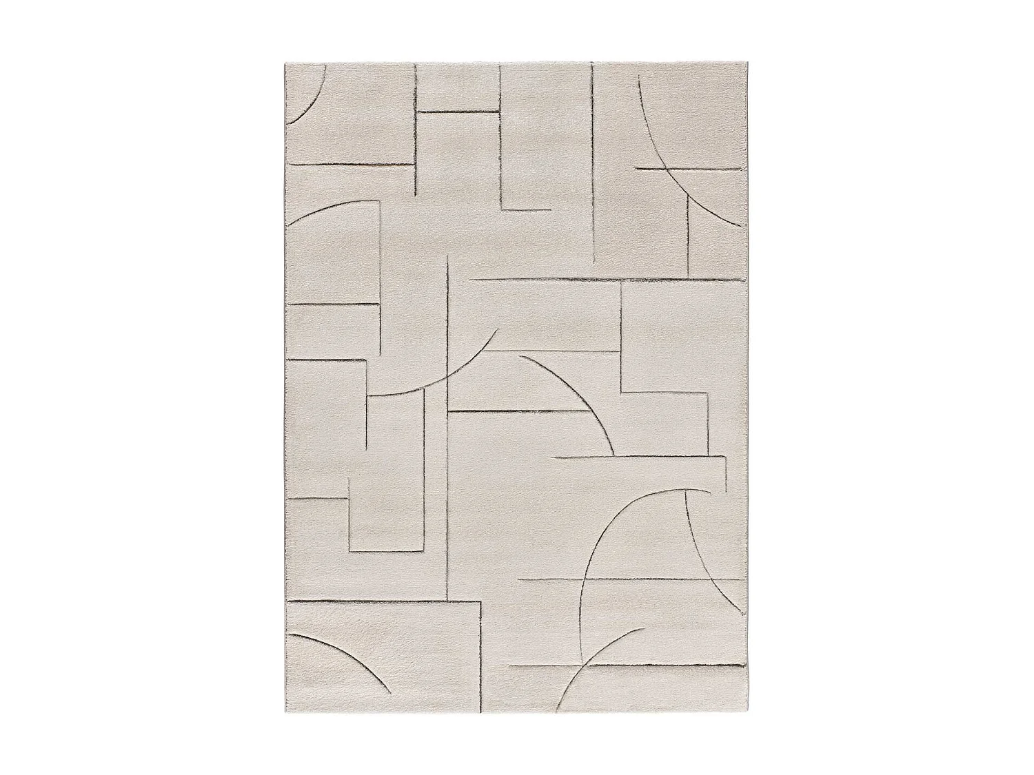 Alfombra interior  - geométrico - crema - 80 x 150 cm - LENA