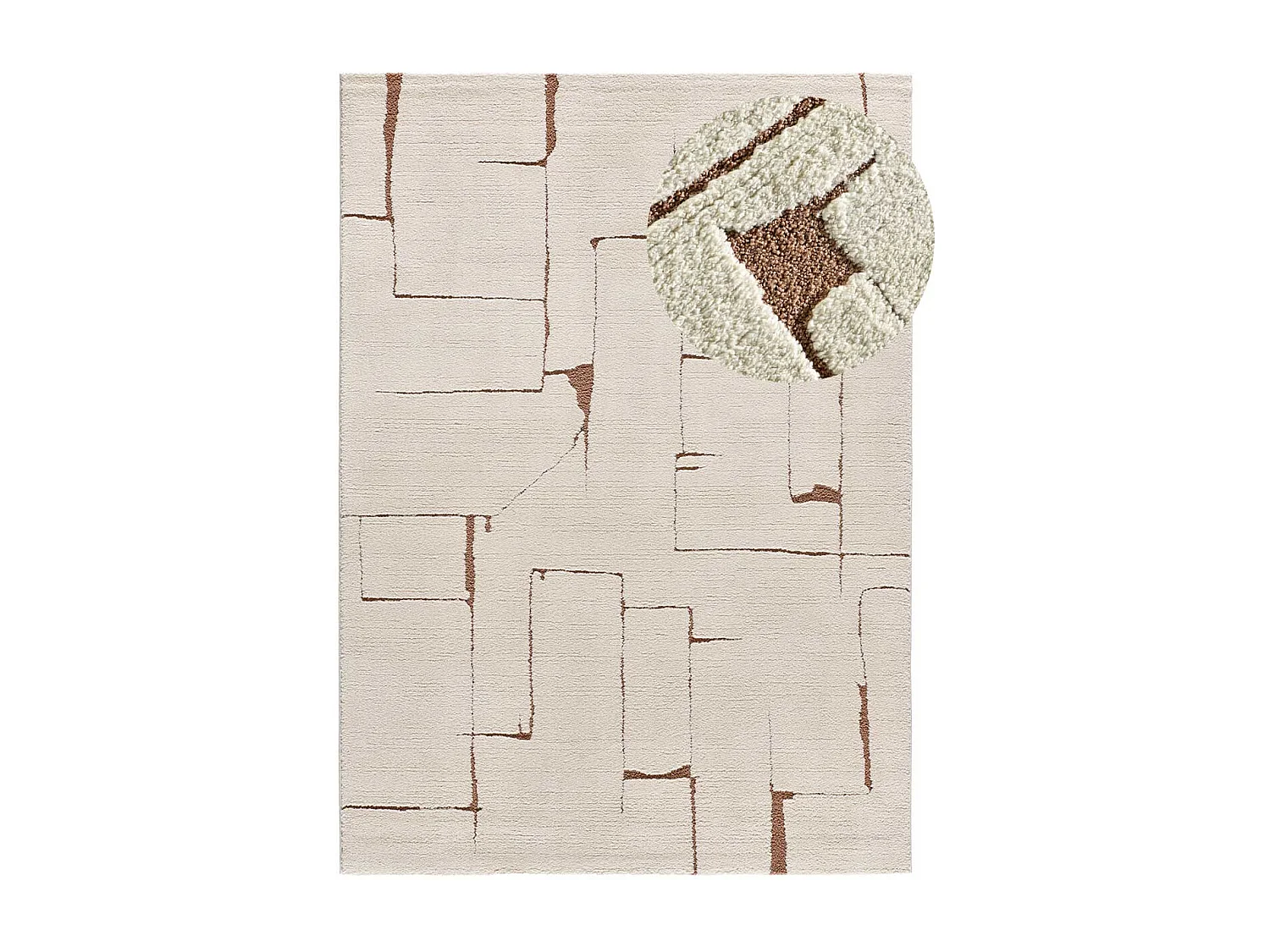 Tappeto interno - scandinavo - crema - 200 x 290 cm - CANDELA