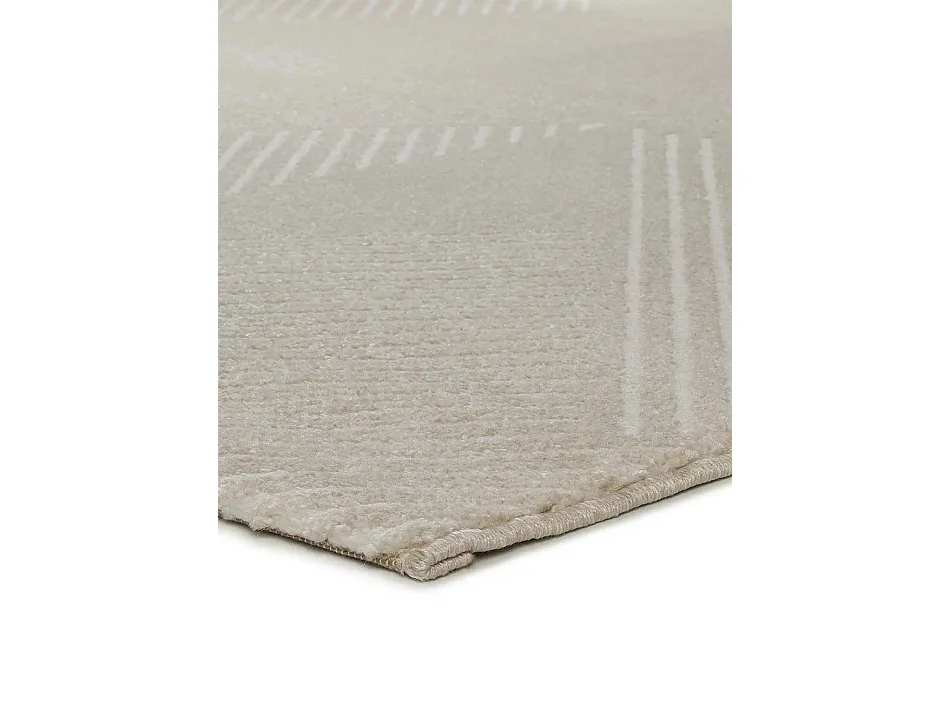 Laagpolig tapijt - abstract - crème - 80x150 cm - HL-GEOMETRIC