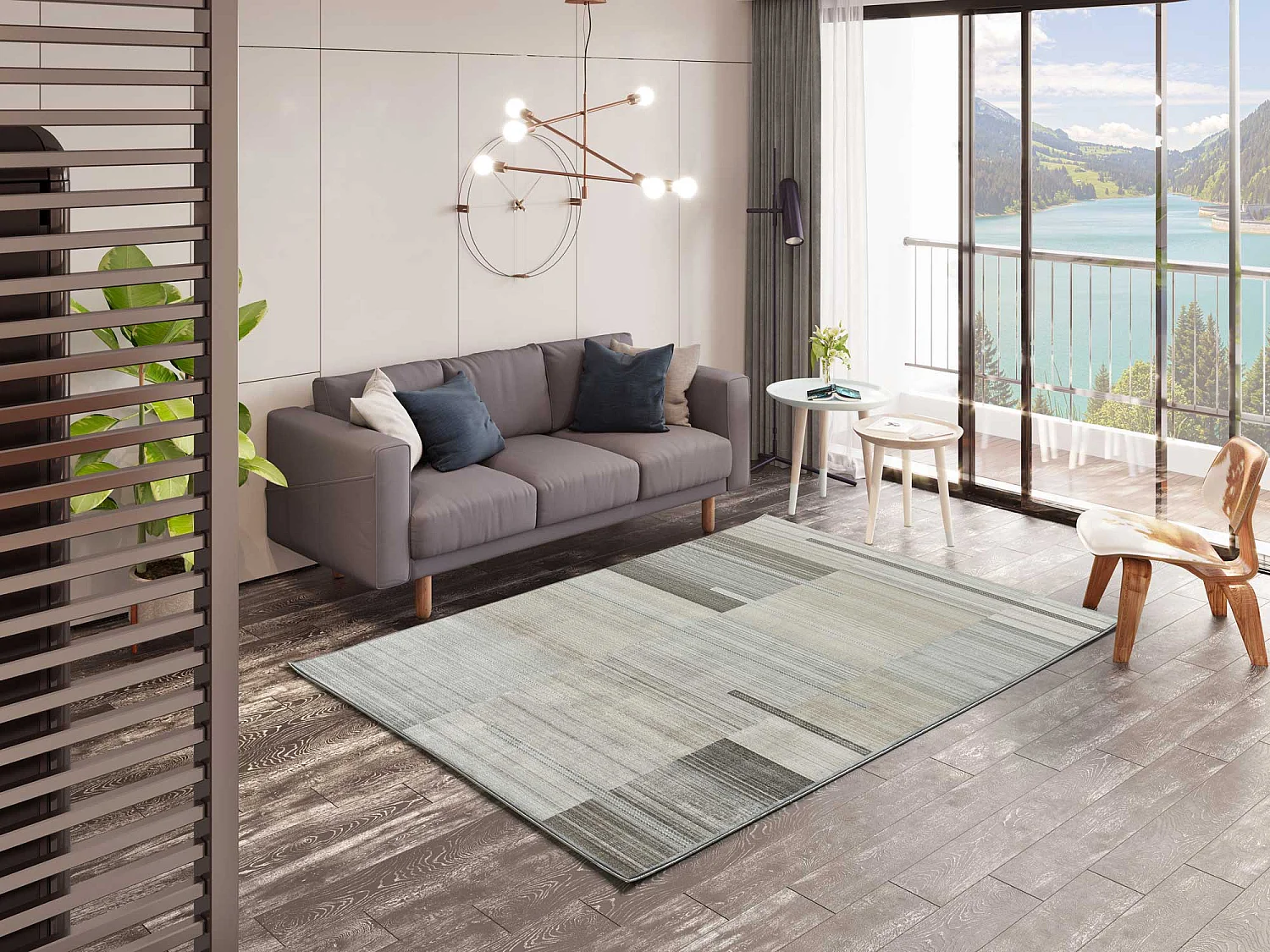 Alfombra interior  - geométrico - beige - 160 x 230 cm - LEGACY