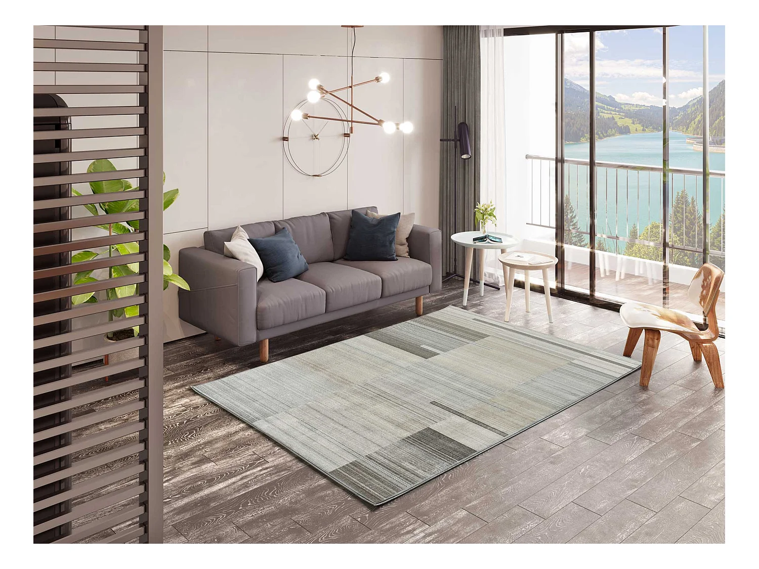 Tapis intérieur - géométrique - beige - 160 x 230 cm - LEGACY
