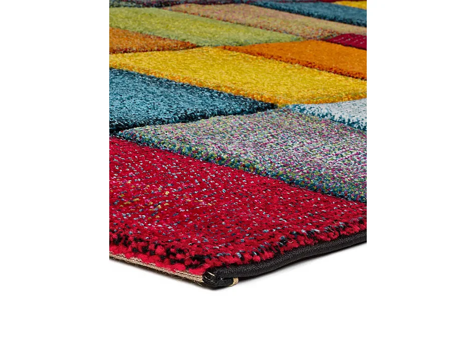 Tapis intérieur - géométrique - multicolore - 120 x 170 cm - MATRIX