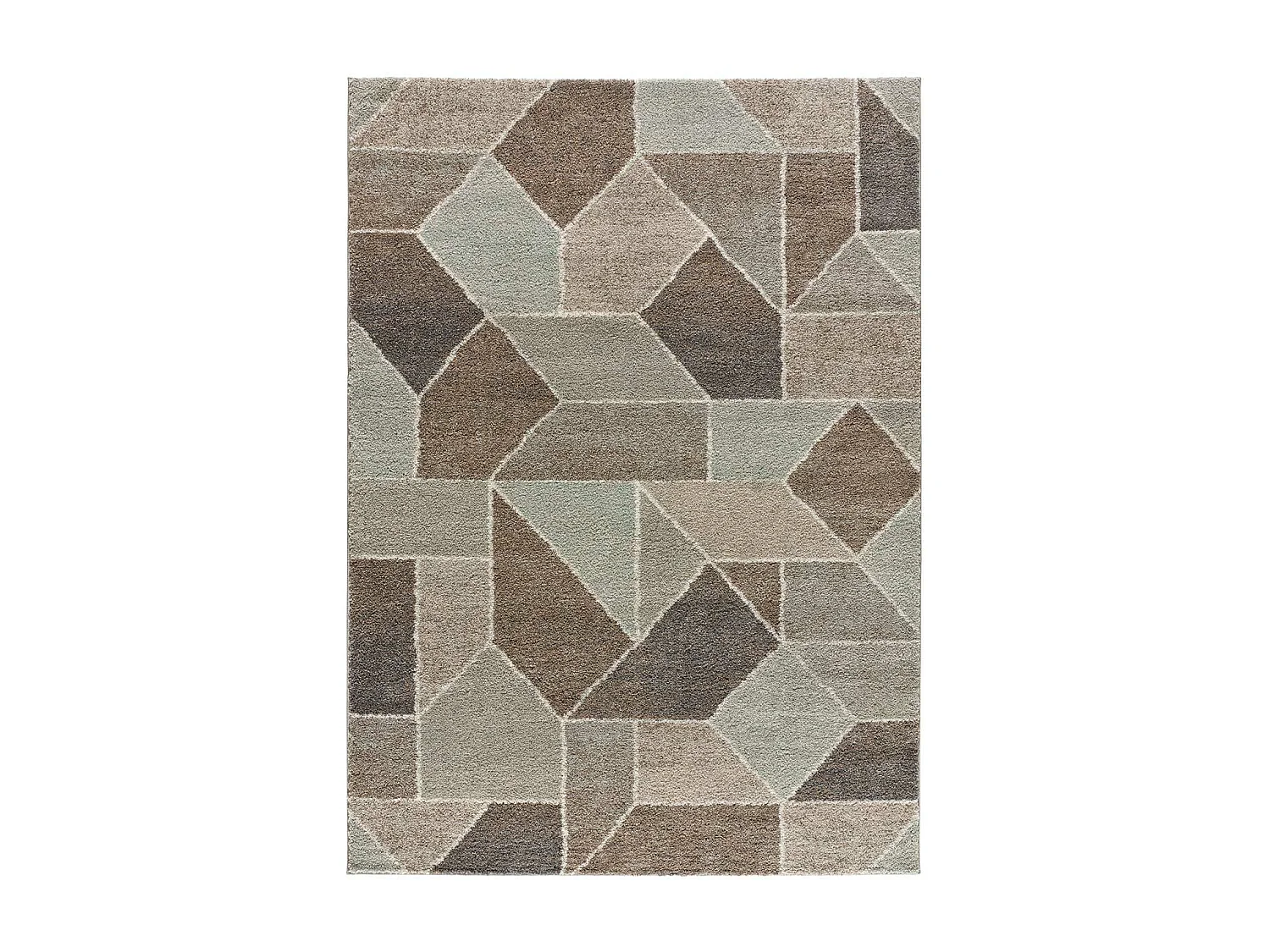 Laagpolig tapijt - geometrisch - veelkleurig - 67x120 cm - CASTRO