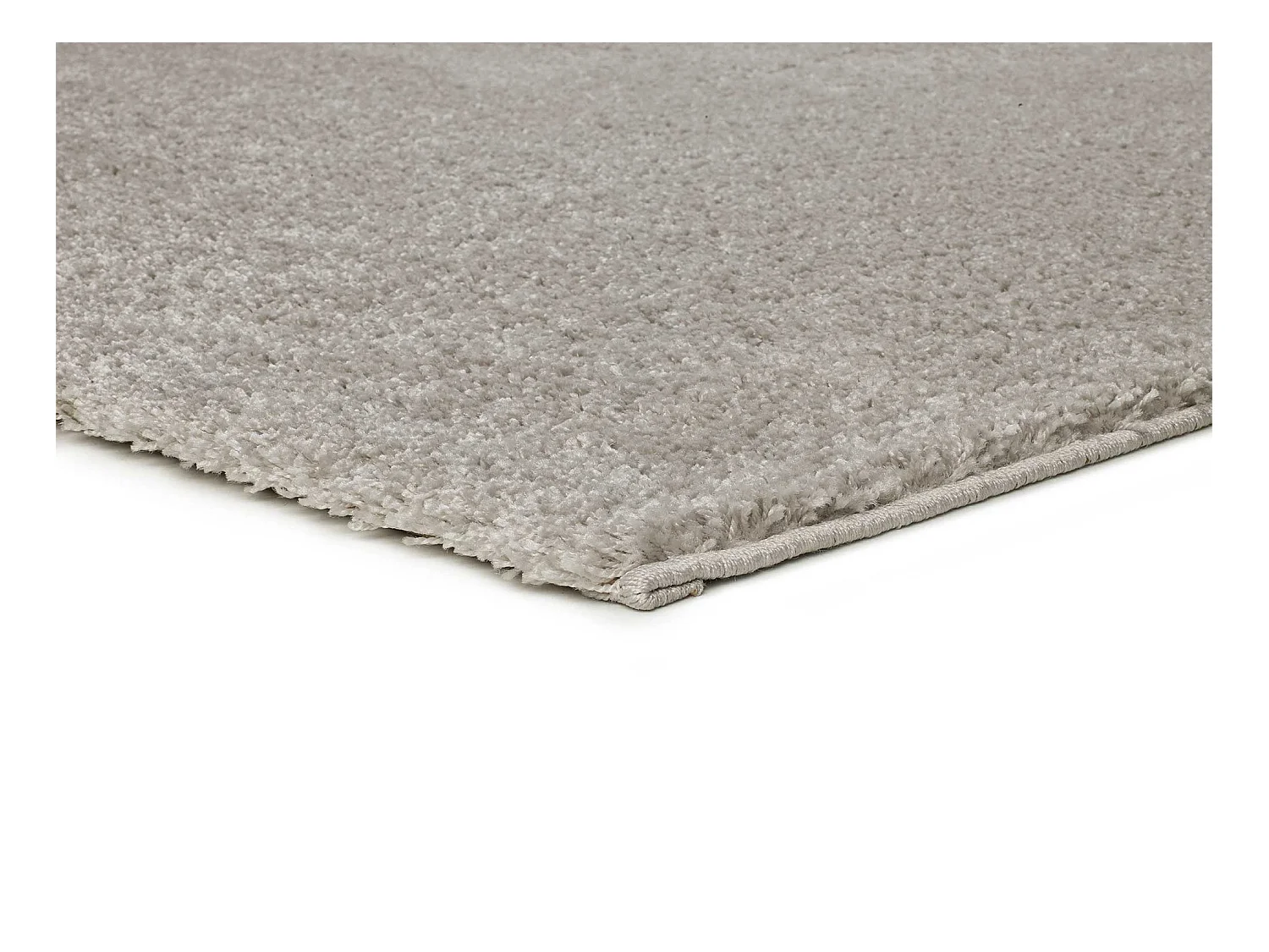 Hochflorteppich - einfarbig shaggy - silber - 120x180 cm - ATLAS