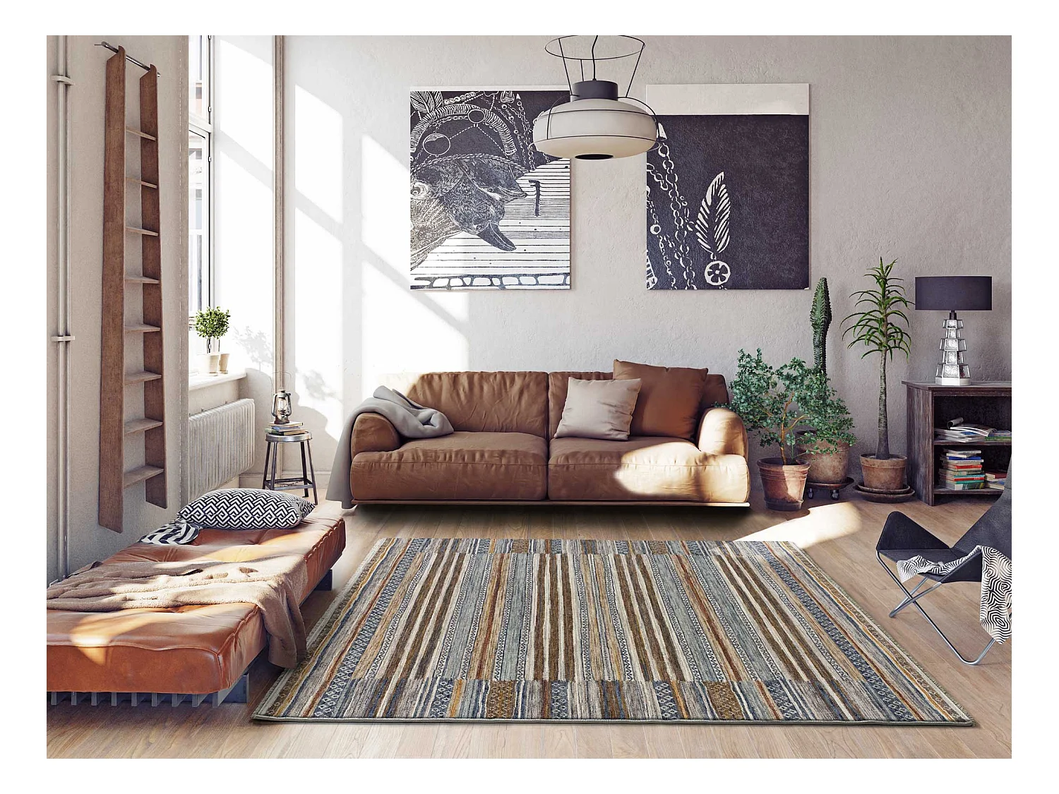Tapis intérieur - vintage - multicolore - 160 x 230 cm - SAMARKAND