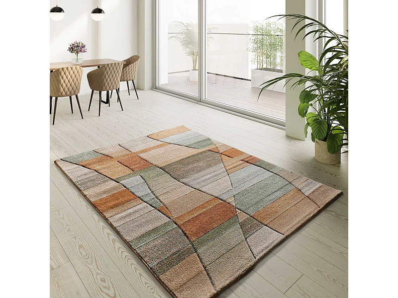 Tapis intérieur - abstrait - multicolore - 160 x 230 cm - SORA