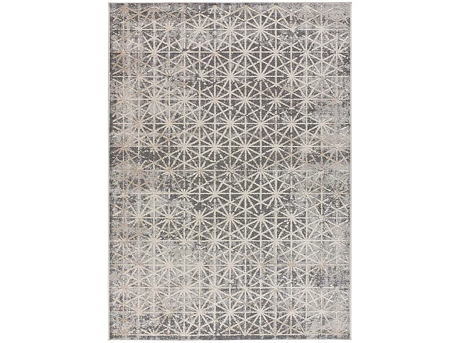 Tapete interior - geométrico - cinzento - 80 x 150 cm - PAULA