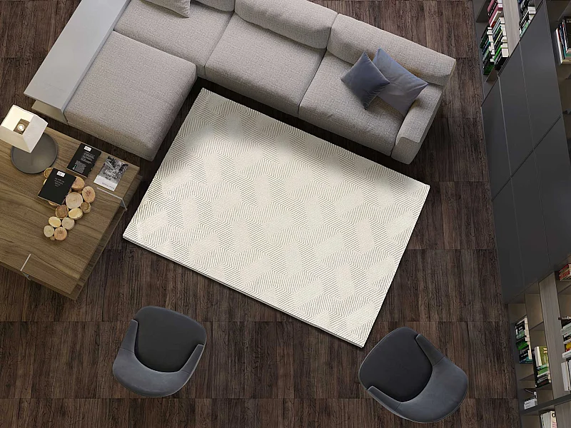 Alfombra interior  - geométrico - crema - 120 x 170 cm - SIGN