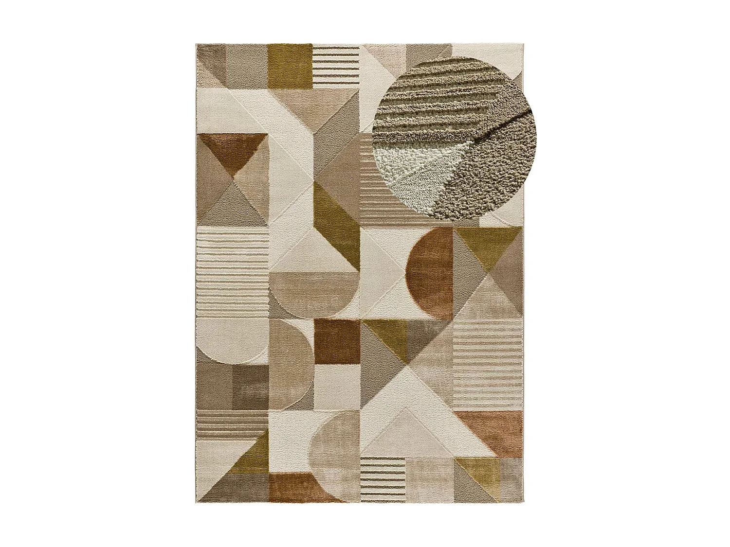 Alfombra interior  - geométrico - multicolor - 80 x 150 cm - MELFI