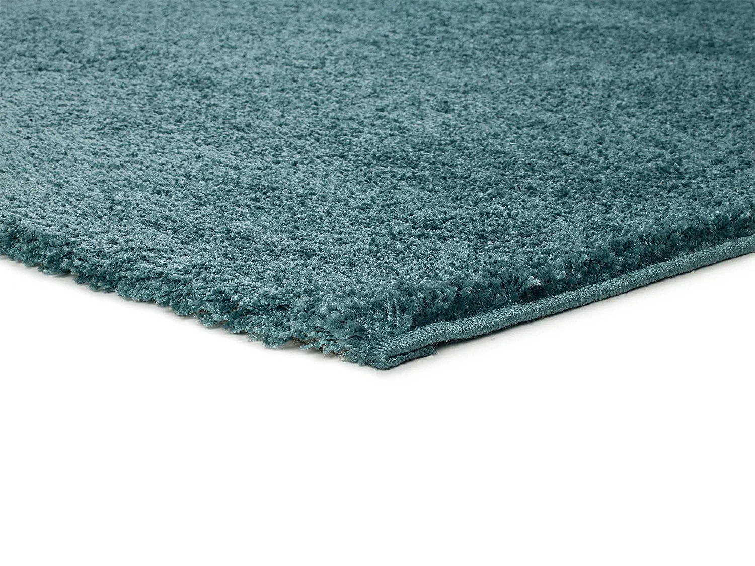 Hoogpolig tapijt - shaggy glad - blauw - 120x180 cm - ATLAS