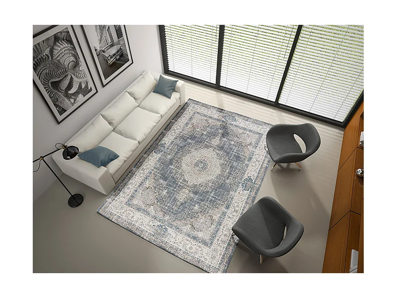 Alfombra interior  - vintage - gris - 120 x 170 cm - NEILA