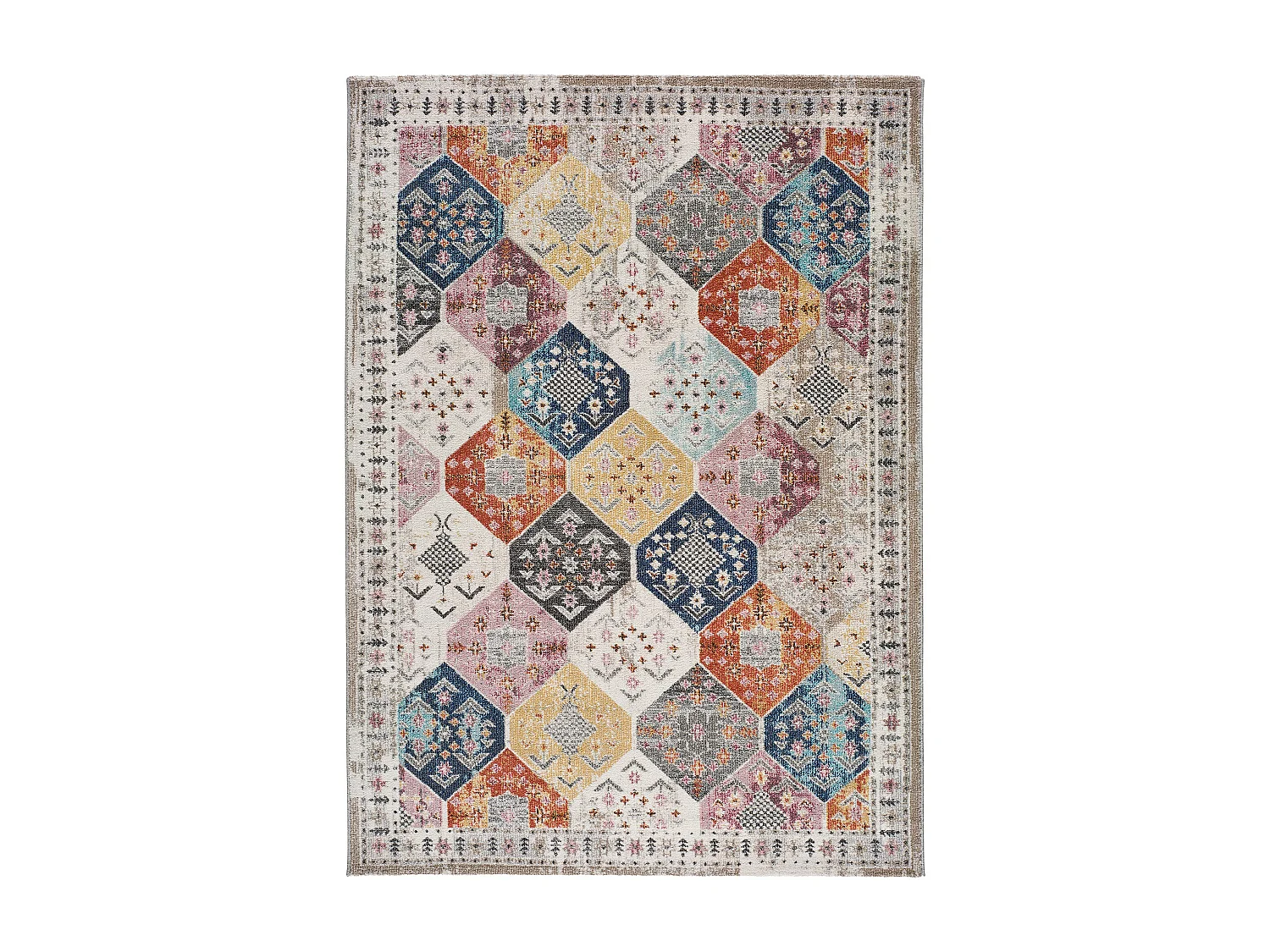 Tapis intérieur - ethnique - multicolore - 120 x 170 cm - MIRVA