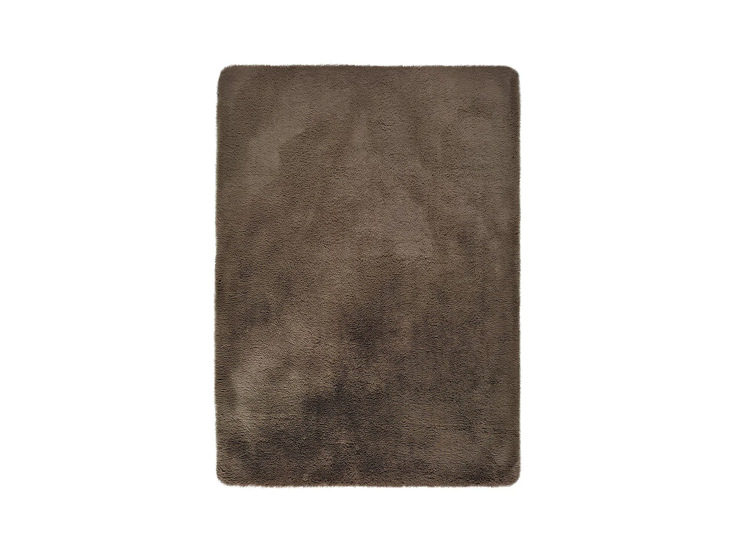 Tapis intérieur - shaggy uni - vison - 60 x 100 cm - ALPACA