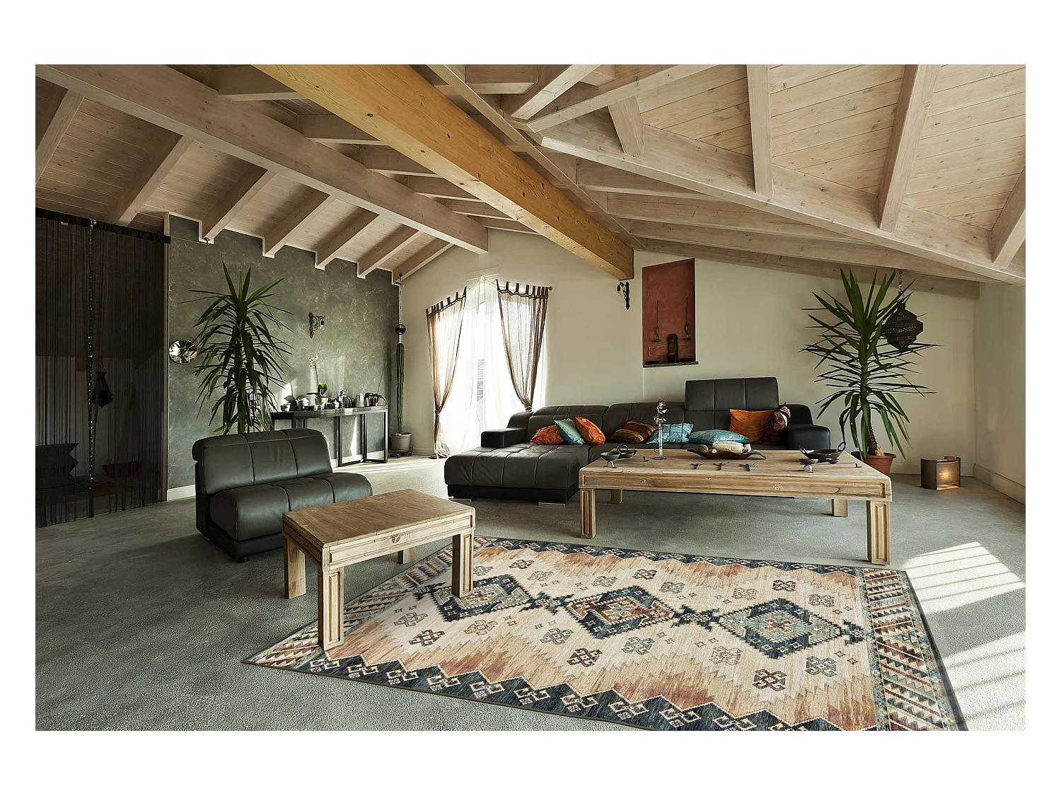 Tapis intérieur - ethnique - multicolore - 95 x 140 cm - ANTALIA