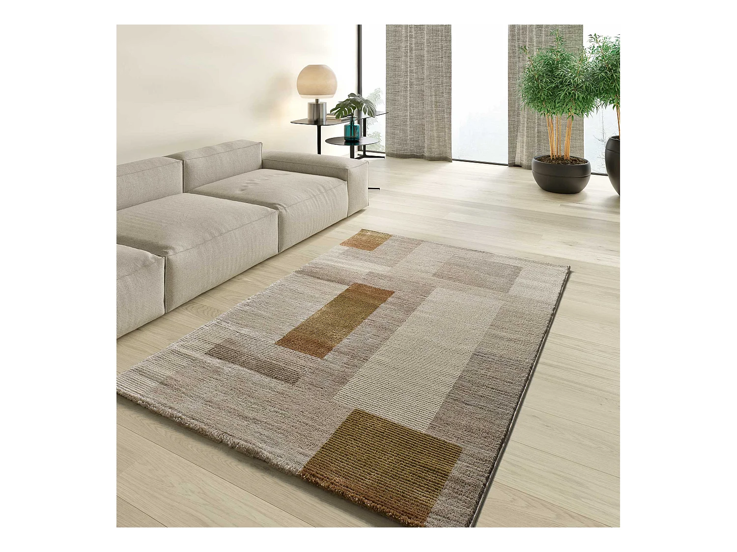 Kurzflorteppiche - geometrisch - mehrfarbig - 80x150 cm - MELFI