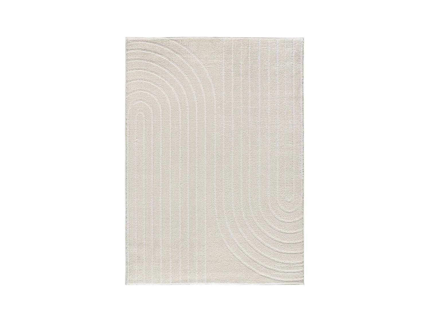 Kurzflorteppiche - geometrisch - weiß - 120x170 cm - BLANCHE