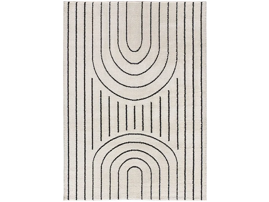 Tappeto interno - geometrico - bianco - 120 x 170 cm - BLANCHE