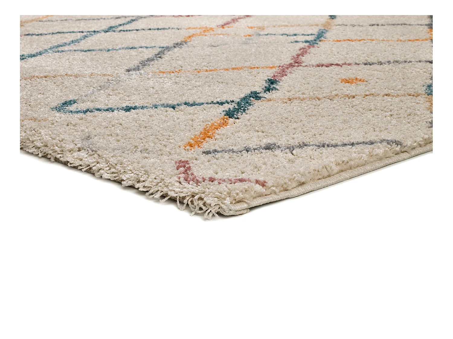 Hochflorteppich - berber - mehrfarbig - 133x190 cm - ULAI