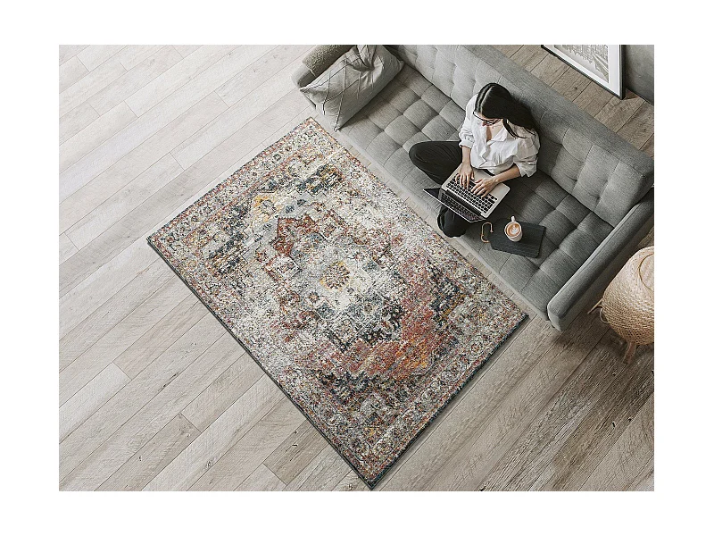 Kurzflorteppich - abstrakt - mehrfarbig - 120x170 cm - SHIRAZ