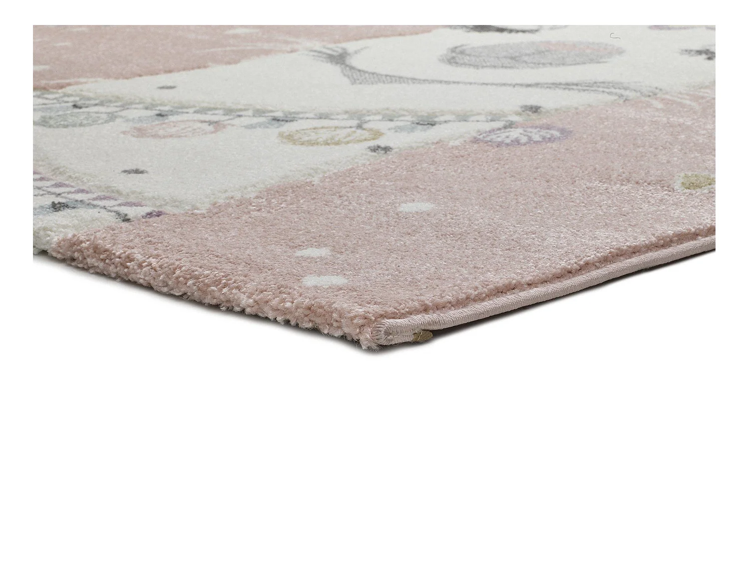 Alfombra interior  - infantil - rosa - 120 x 170 cm - KINDER