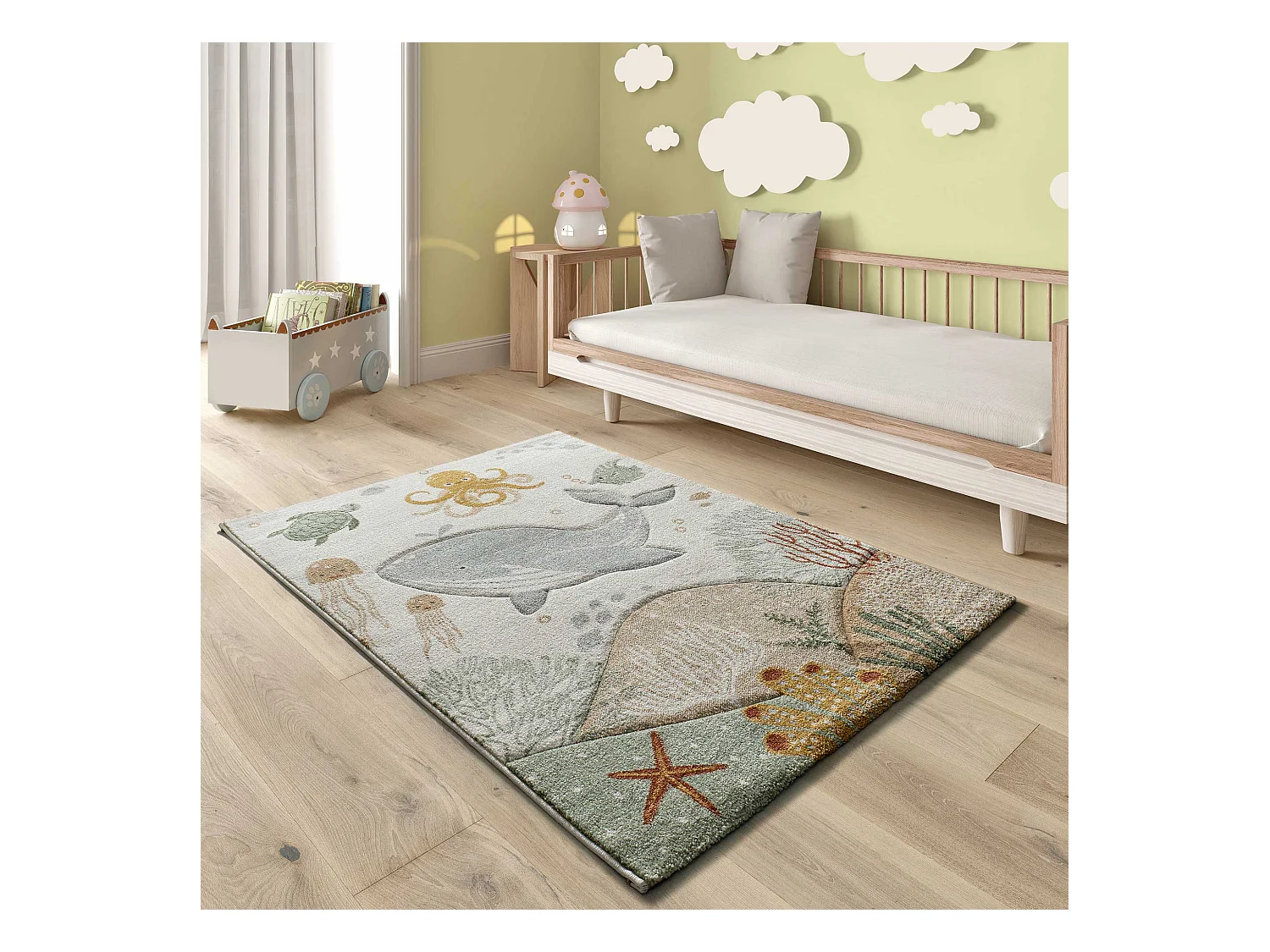 Tapis intérieur - enfant animaux - multicolore - 120 x 170 cm - BALLOON